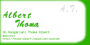 albert thoma business card